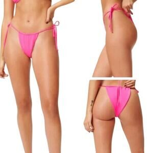 Good American Women Tiny Ties Bikini Bottom‎ Hot Pink Size 2X/3X NWT